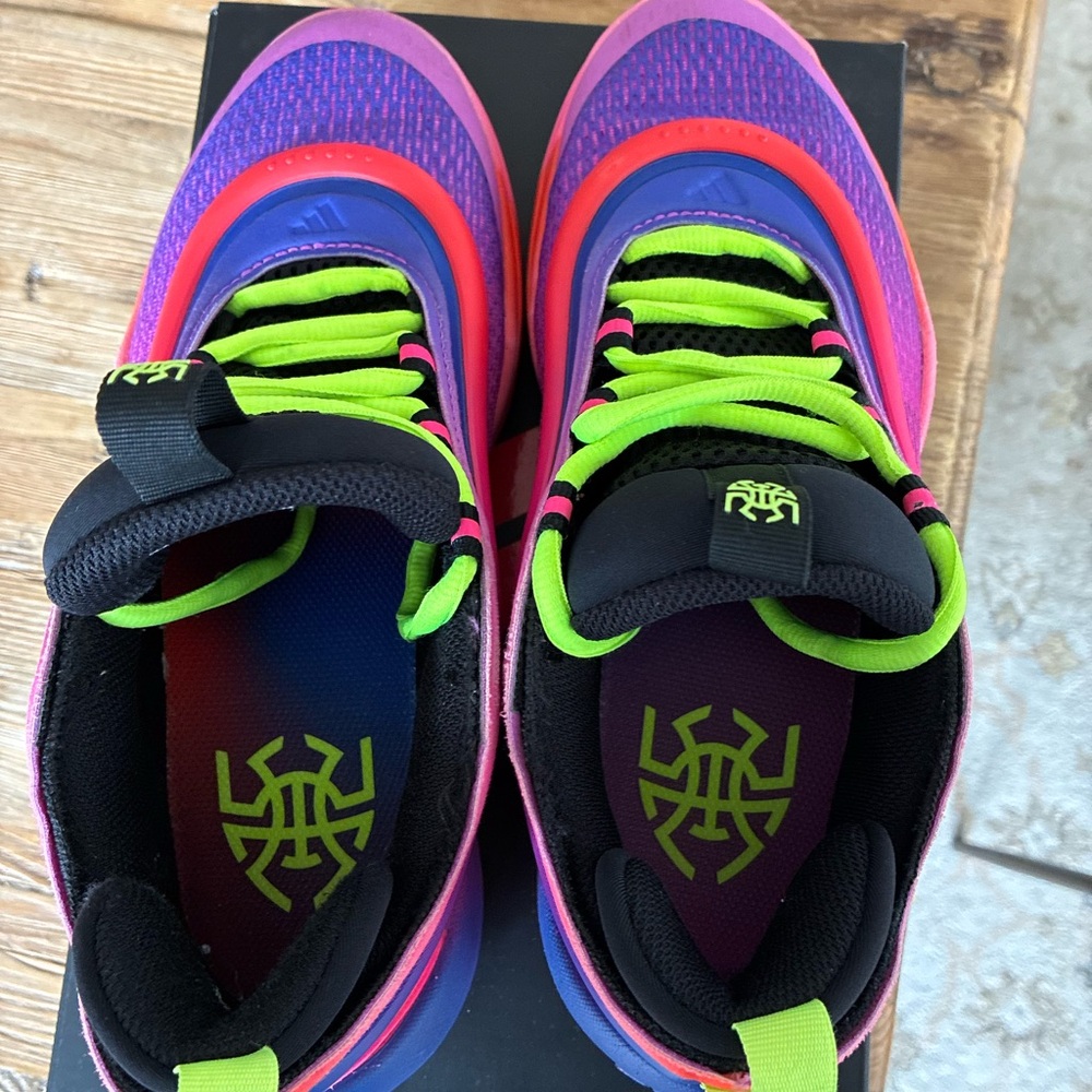 Adidas D.O.N. Issue 5 Pink and Purple Sneakers - Picture 3 of 5